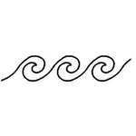 Quilting Creations 4" Wave Border quilting stencil - hand and machine quilting template