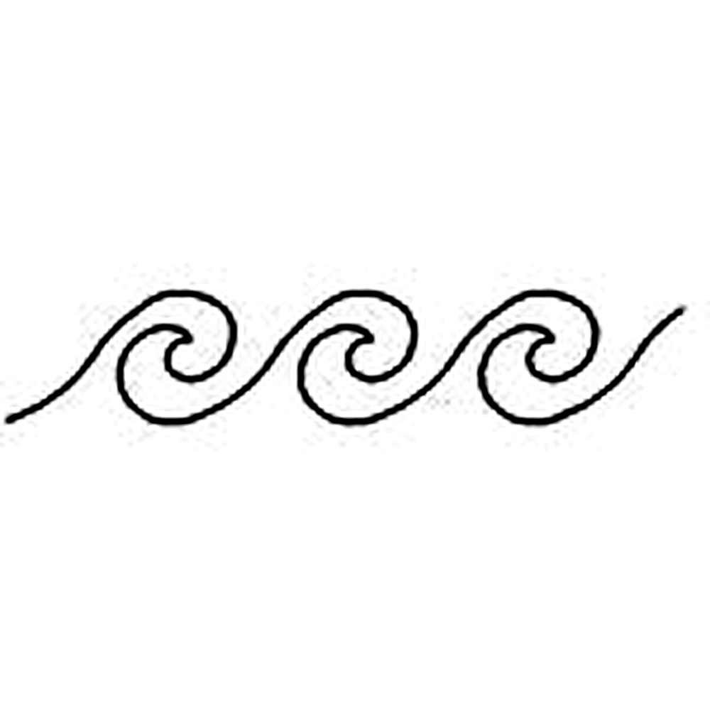 Quilting Creations 4" Wave Border quilting stencil - hand and machine quilting template