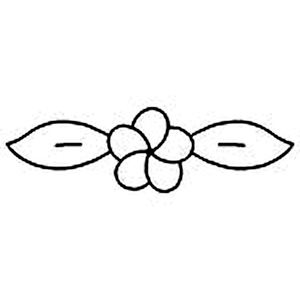 Quilting Creations 4" x 1" Small Flower quilting stencil - hand and machine quilting template