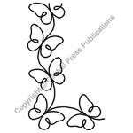 Quilting Creations 4¼" Promise Butterfly Border quilting stencil - hand and machine quilting template