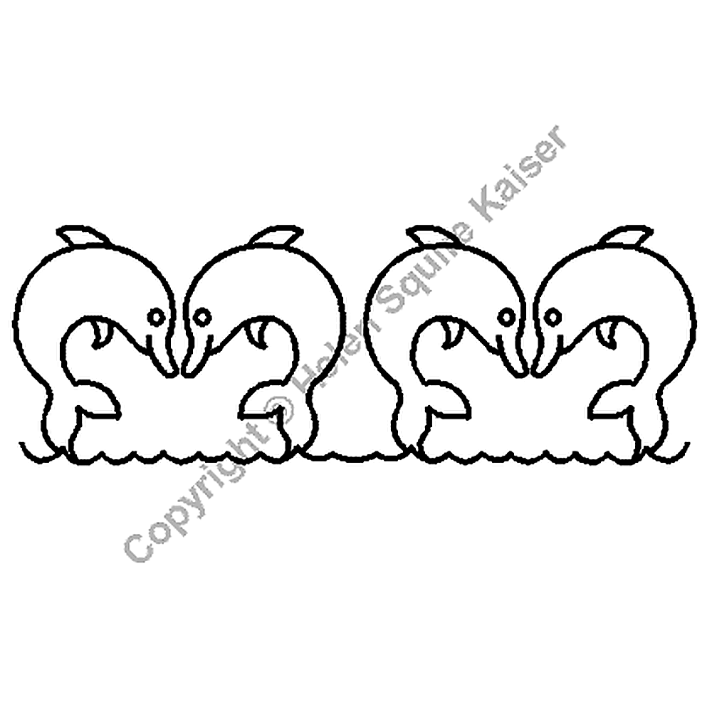 Quilting Creations 5½" Dancing Dolphins | Quilting Stencils quilting stencil - hand and machine quilting template