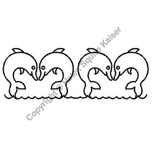 Quilting Creations 5½" Dancing Dolphins | Quilting Stencils quilting stencil - hand and machine quilting template
