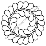Quilting Creations 5½" Feather Circle 1 quilting stencil - hand and machine quilting template