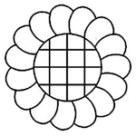 Quilting Creations 5½" Feather Circle 2 quilting stencil - hand and machine quilting template