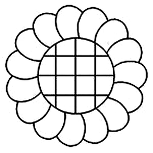 Quilting Creations 5½" Feather Circle 2 quilting stencil - hand and machine quilting template