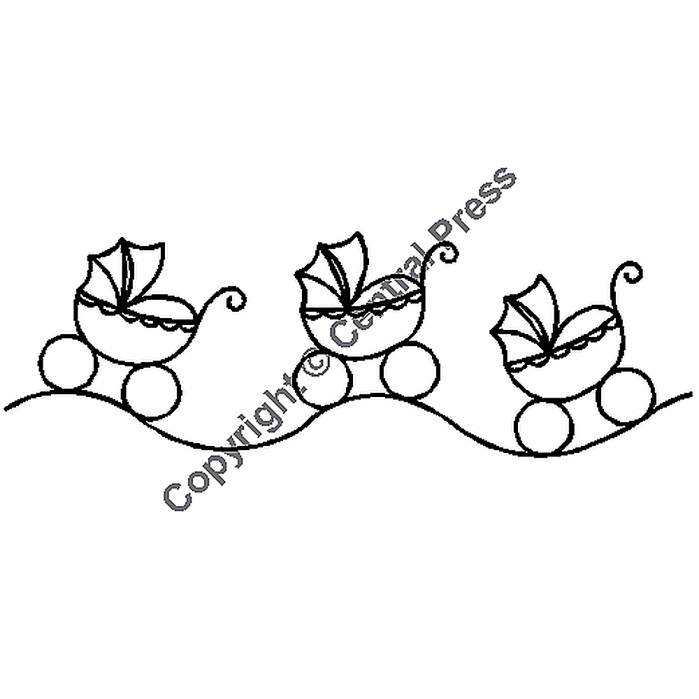Quilting Creations 5" Baby Carriage | Quilting Stencils quilting stencil - hand and machine quilting template