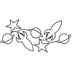 Quilting Creations 5" Blast Off | Quilting Stencils quilting stencil - hand and machine quilting template