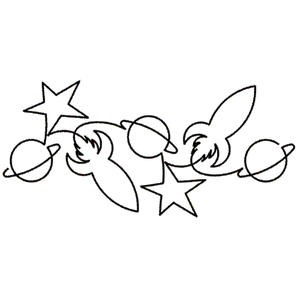 Quilting Creations 5" Blast Off | Quilting Stencils quilting stencil - hand and machine quilting template
