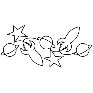 Quilting Creations 5" Blast Off | Quilting Stencils quilting stencil - hand and machine quilting template