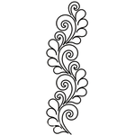 Quilting Creations 5" Déjà Vu Border quilting stencil - hand and machine quilting template