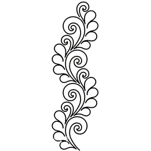 Quilting Creations 5" Déjà Vu Border quilting stencil - hand and machine quilting template