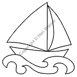 Quilting Creations 5" Dream Boat | Quilting Stencils quilting stencil - hand and machine quilting template