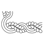 Quilting Creations Stencil 5" English Cable & Feather Border