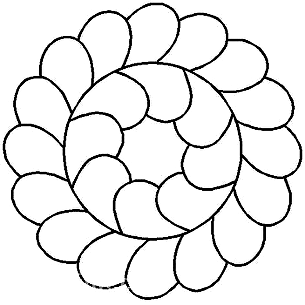 Quilting Creations Stencil 5" Feather Circle