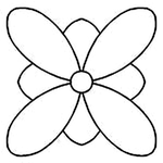 Quilting Creations 5" Flower quilting stencil - hand and machine quilting template
