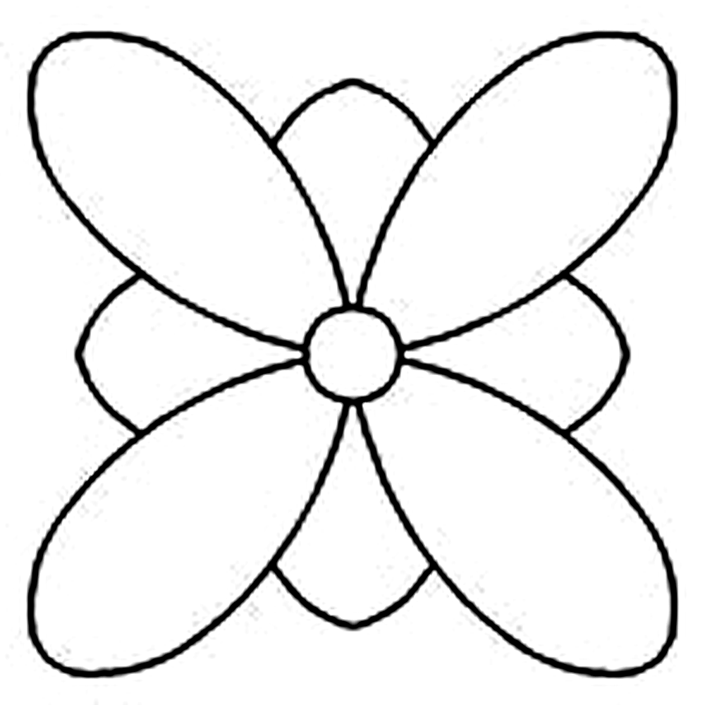 Quilting Creations 5" Flower quilting stencil - hand and machine quilting template