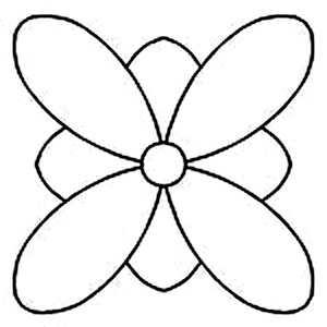 Quilting Creations 5" Flower quilting stencil - hand and machine quilting template