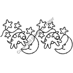 Quilting Creations 5" Over the Moon | Quilting Stencils quilting stencil - hand and machine quilting template