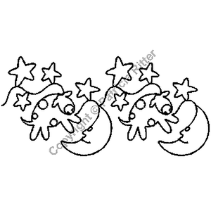 Quilting Creations 5" Over the Moon | Quilting Stencils quilting stencil - hand and machine quilting template