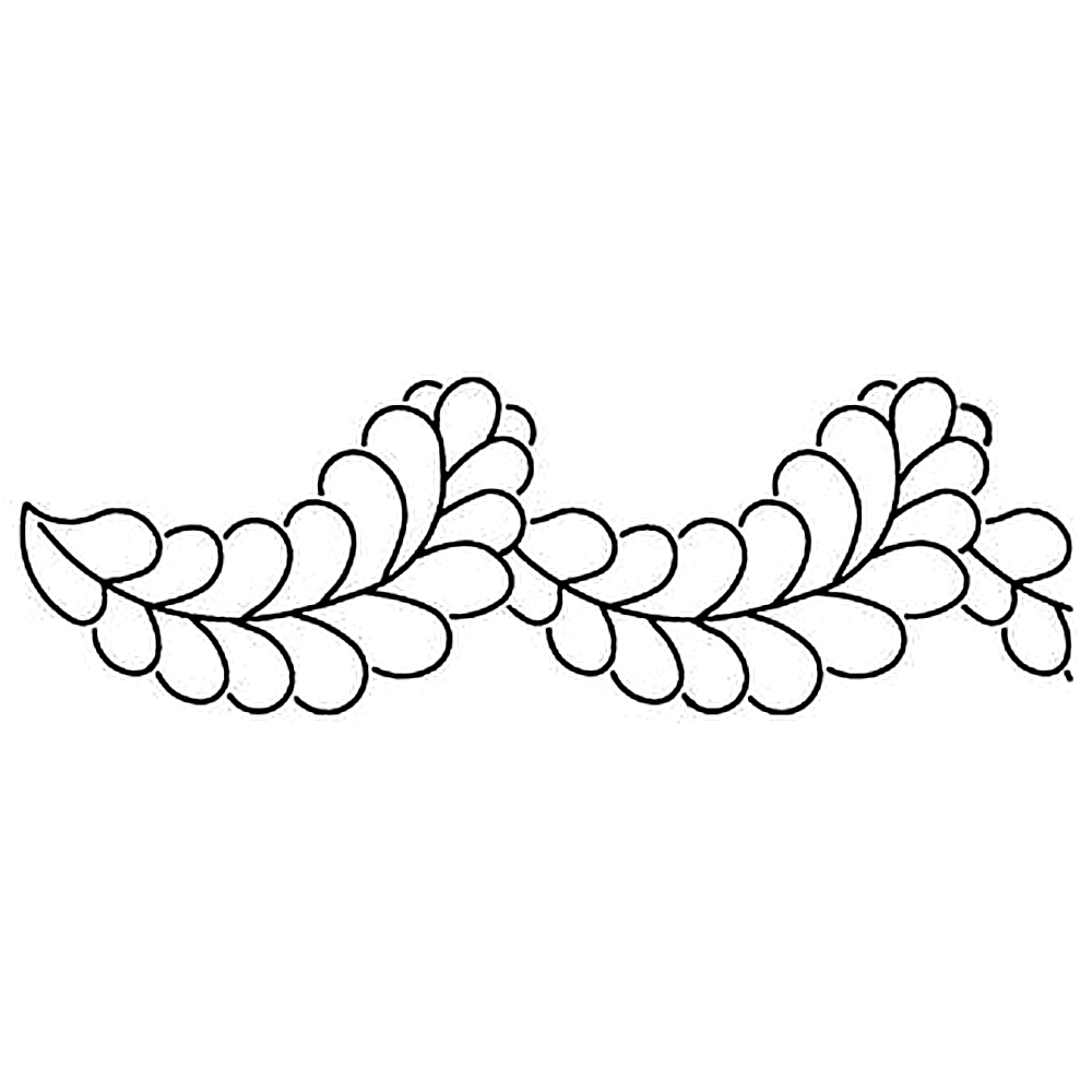 Quilting Creations 5" Plume Scallop Border quilting stencil - hand and machine quilting template