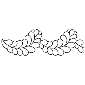 Quilting Creations 5" Plume Scallop Border quilting stencil - hand and machine quilting template