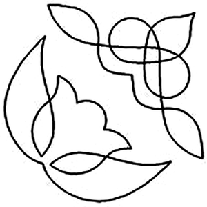 Quilting Creations 5" Tulip & Norse Triangles quilting stencil - hand and machine quilting template