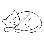 Quilting Creations 5" x 3" Catnapper | Quilting Stencils quilting stencil - hand and machine quilting template