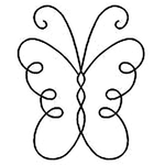 Quilting Creations 5" x 6" Butterfly quilting stencil - hand and machine quilting template