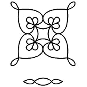 Quilting Creations 6" Double Wedding Ring quilting stencil - hand and machine quilting template