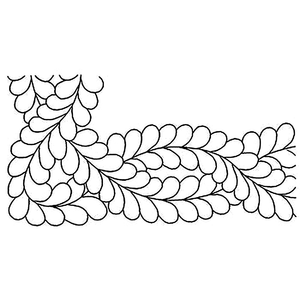 Quilting Creations 6" Fancy Victorian Feather & Corn quilting stencil - hand and machine quilting template