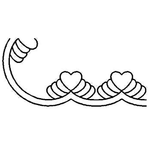 Quilting Creations 6" Feather Border quilting stencil - hand and machine quilting template