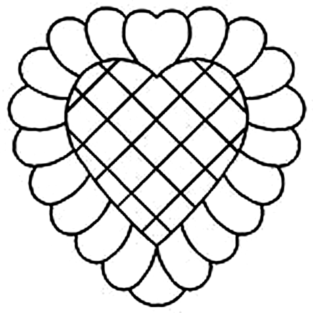 Quilting Creations Stencil 6" Feathered Heart
