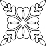Quilting Creations Stencil 6" Feathered Hearts