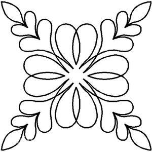 Quilting Creations 6" Feathered Hearts quilting stencil - hand and machine quilting template