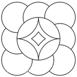 Quilting Creations 6" Small Design 2 quilting stencil - hand and machine quilting template