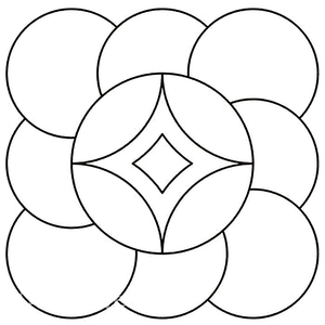 Quilting Creations 6" Small Design 2 quilting stencil - hand and machine quilting template