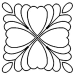 Quilting Creations 6" Small Design quilting stencil - hand and machine quilting template