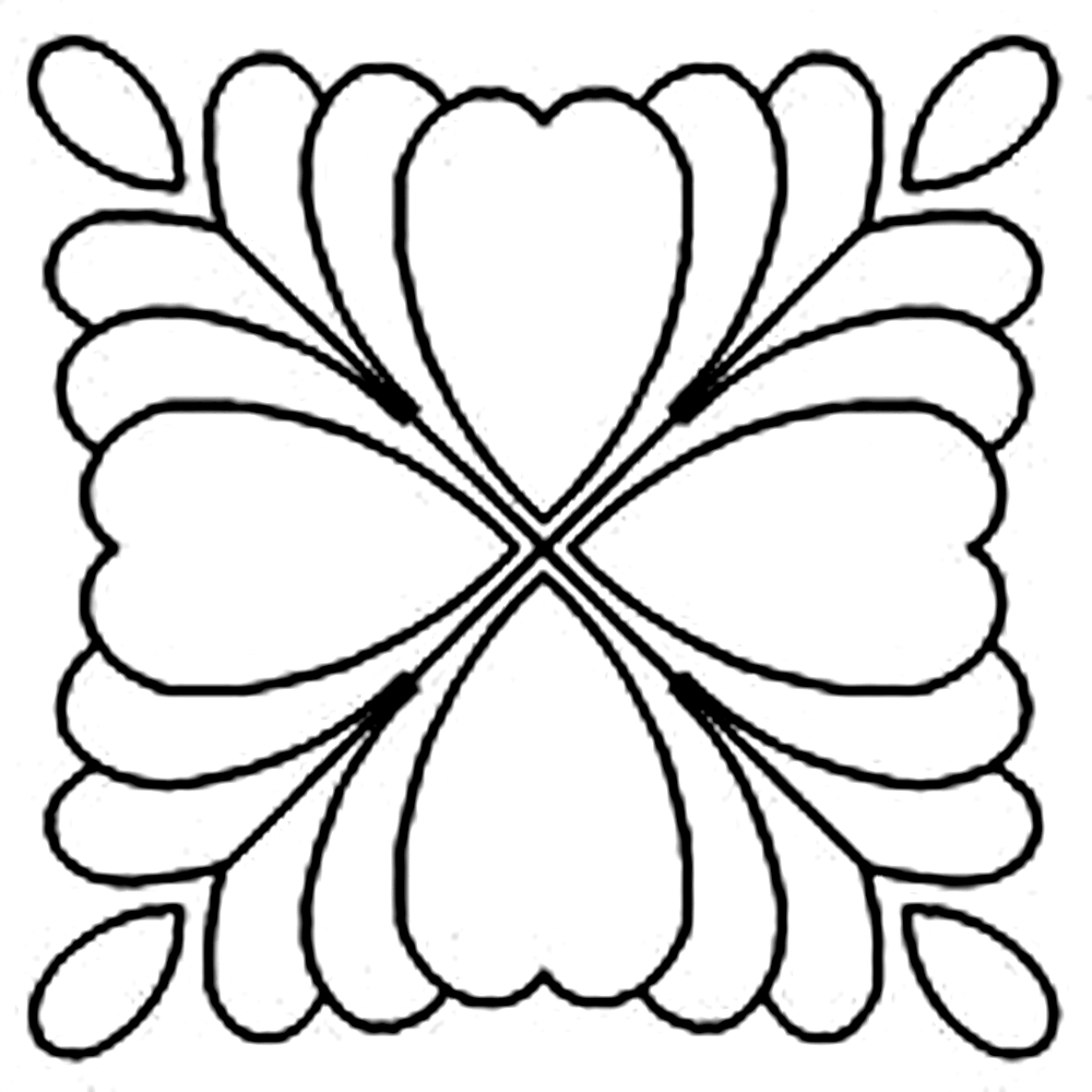 Quilting Creations 6" Small Design quilting stencil - hand and machine quilting template