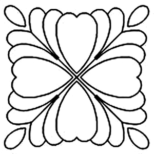 Quilting Creations 6" Small Design quilting stencil - hand and machine quilting template