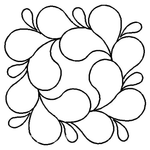 Quilting Creations 6" Springvine quilting stencil - hand and machine quilting template