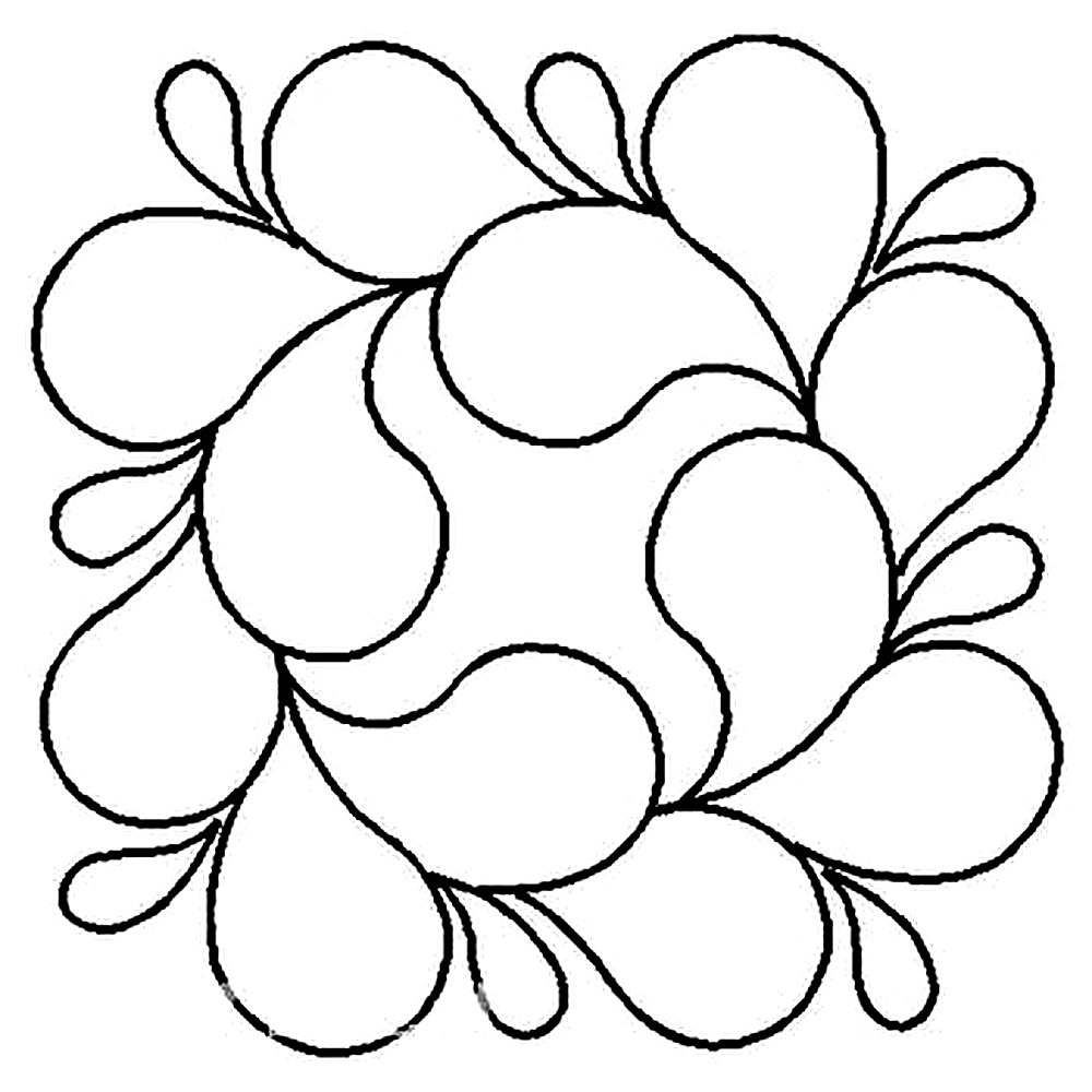 Quilting Creations 6" Springvine quilting stencil - hand and machine quilting template