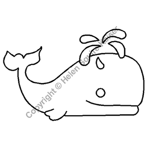 Quilting Creations 6" x 4" Whale | Quilting Stencils quilting stencil - hand and machine quilting template