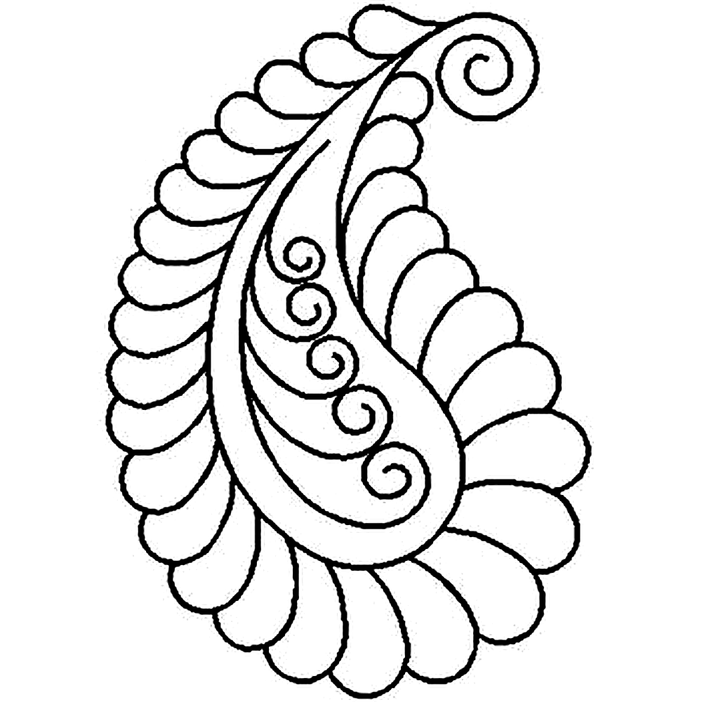 Quilting Creations 6" x 9" Paisley quilting stencil - hand and machine quilting template