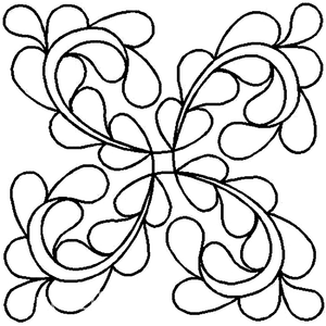 Quilting Creations 7½" Feathered Curls quilting stencil - hand and machine quilting template