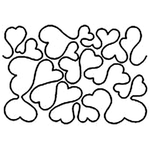 Quilting Creations 7½" Heart Puzzle quilting stencil - hand and machine quilting template