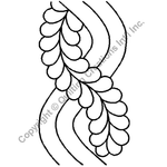 Quilting Creations 7" Cable Feather Border 1 quilting stencil - hand and machine quilting template