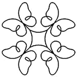 Quilting Creations 7" Promise quilting stencil - hand and machine quilting template