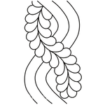Quilting Creations 8" Feather Border quilting stencil - hand and machine quilting template