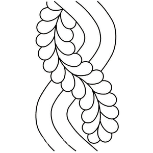 Quilting Creations 8" Feather Border quilting stencil - hand and machine quilting template