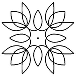 Quilting Creations Stencil 8" Tulip Medallion